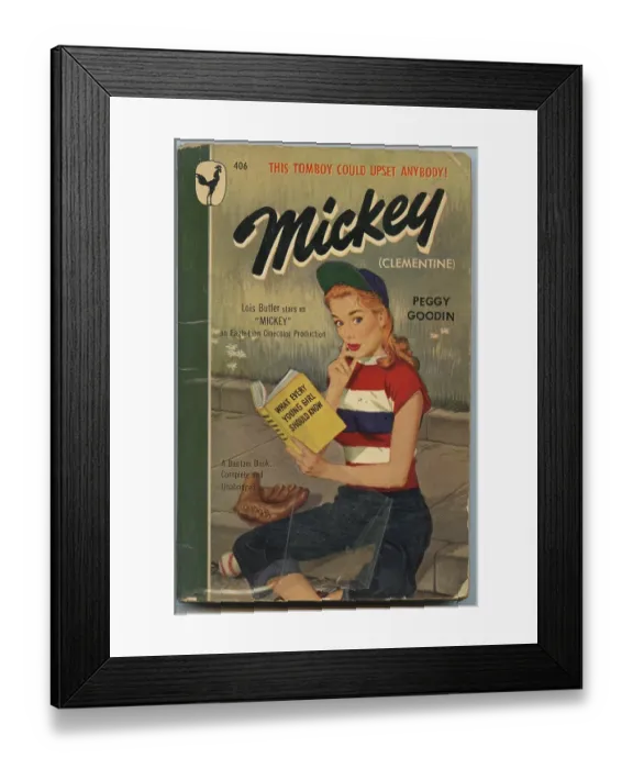Framed Print : Mickey. 1948: The cover of the 1948 novel Mickey Framed Print : Mickey. 1948: The cover of the 1948 novel Mickey