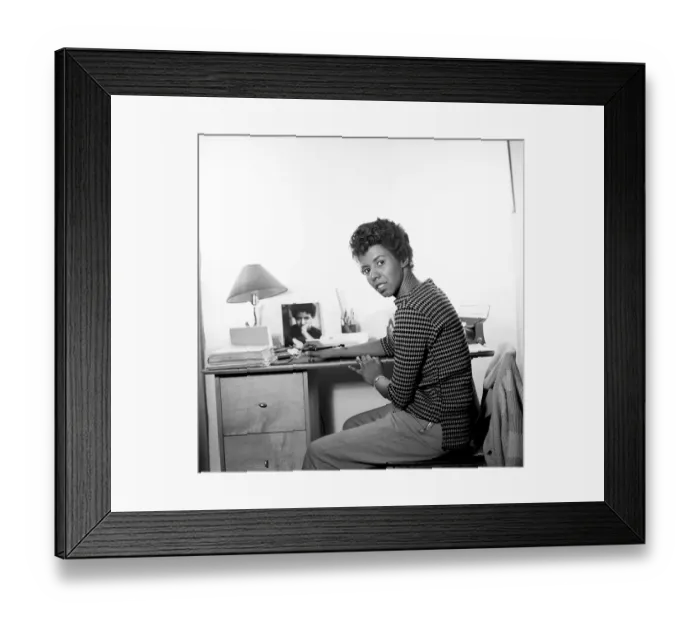 Framed Print : Lorraine Hansberry Portrait Session Framed Print : Lorraine Hansberry Portrait Session