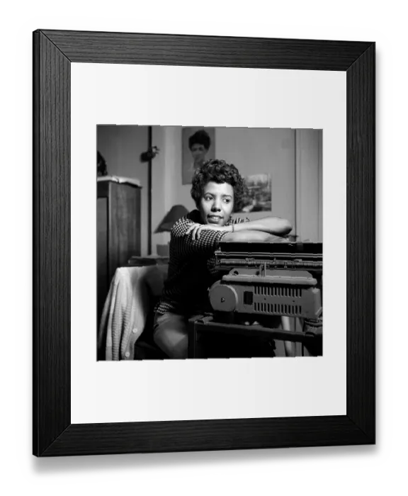 Framed Print : Lorraine Hansberry Portrait Session Framed Print : Lorraine Hansberry Portrait Session