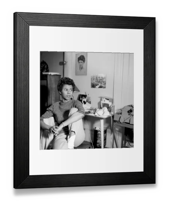 Framed Print : Lorraine Hansberry Portrait Session Framed Print : Lorraine Hansberry Portrait Session