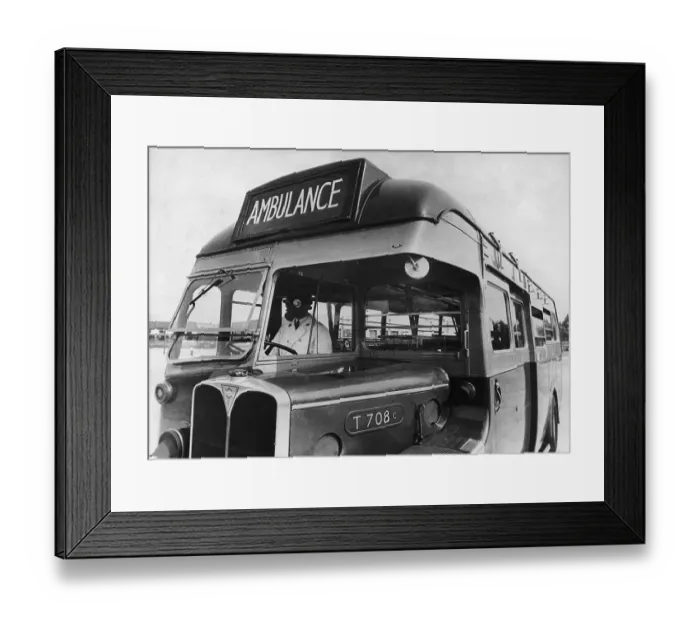 Framed Print : Makeshift Ambulance