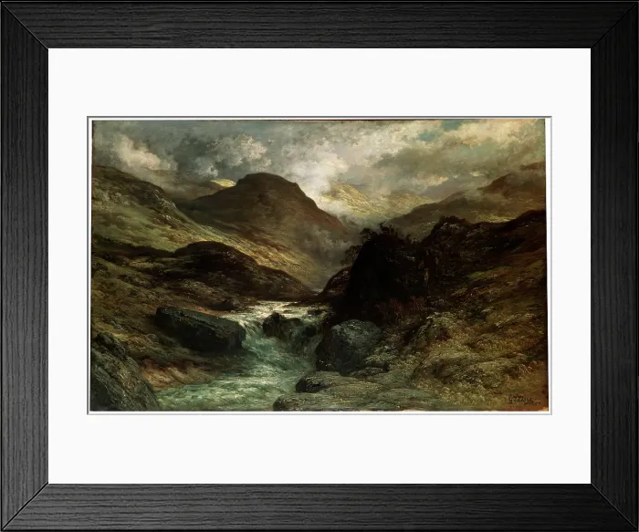Framed Print : A Canyon, 1878. Artist: Gustave Doré Framed Print : A Canyon, 1878. Artist: Gustave Doré