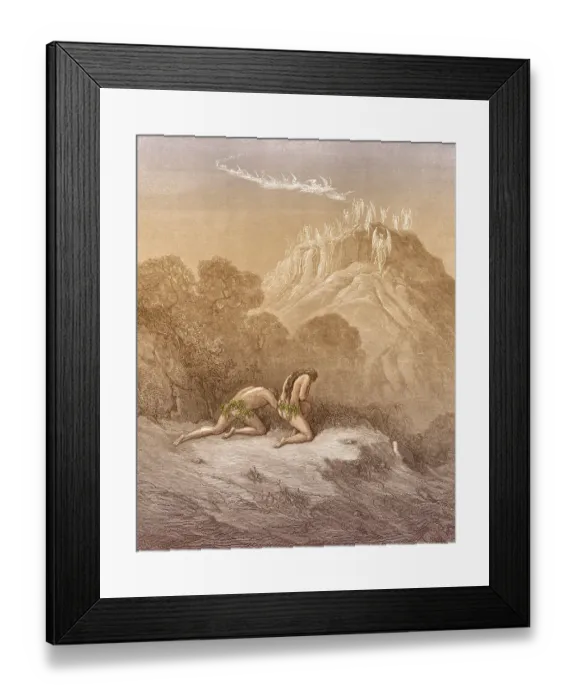 Framed Print : Adam And Eve Cast Out Of Eden Framed Print : Adam And Eve Cast Out Of Eden