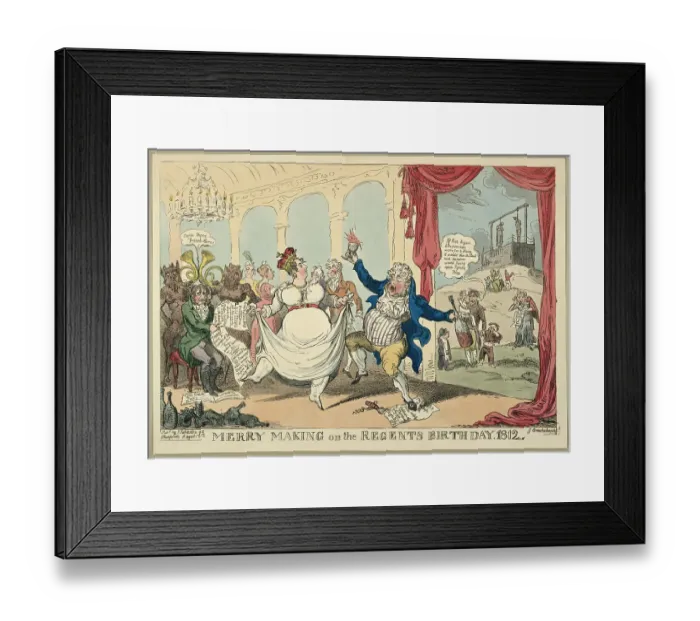 Framed Print : Merry making on the regents birth day, 1812, 1812. From a private collection Framed Print : Merry making on the regents birth day, 1812, 1812. From a private collection