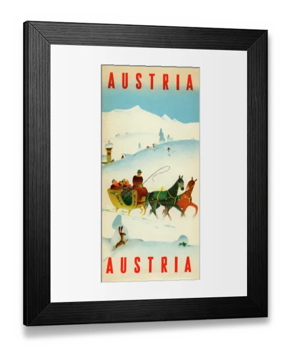 Framed Print : Austria. AUSTRIA - 1947: A tourism brochure for Austria from 1947 in Austria Framed Print : Austria. AUSTRIA - 1947: A tourism brochure for Austria from 1947 in Austria