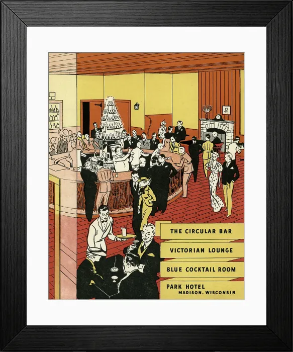 Framed Print : Blue Cocktail Room, Park Hotel Framed Print : Blue Cocktail Room, Park Hotel