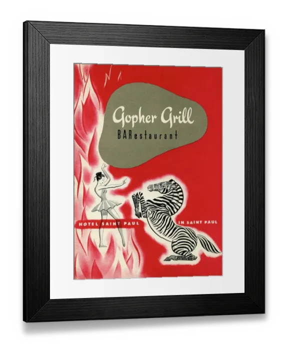 Framed Print : Saint Paul Hotel, Gopher Grill Framed Print : Saint Paul Hotel, Gopher Grill