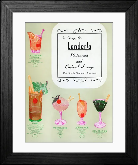 Framed Print : Lander's Restaurant and Cocktail Lounge 1