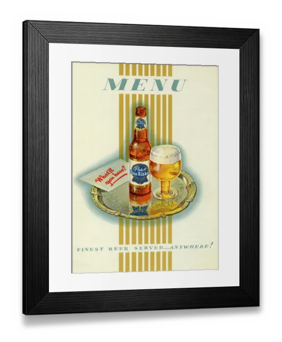 Framed Print : Pabst Blue Ribbon Framed Print : Pabst Blue Ribbon