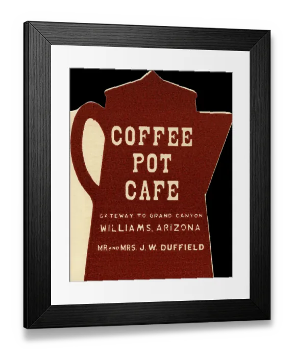 Framed Print : Coffee Pot Cafe Framed Print : Coffee Pot Cafe