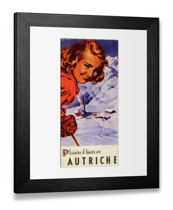 Framed Print : Plaisirs d'Hiver en Autriche Framed Print : Plaisirs d'Hiver en Autriche