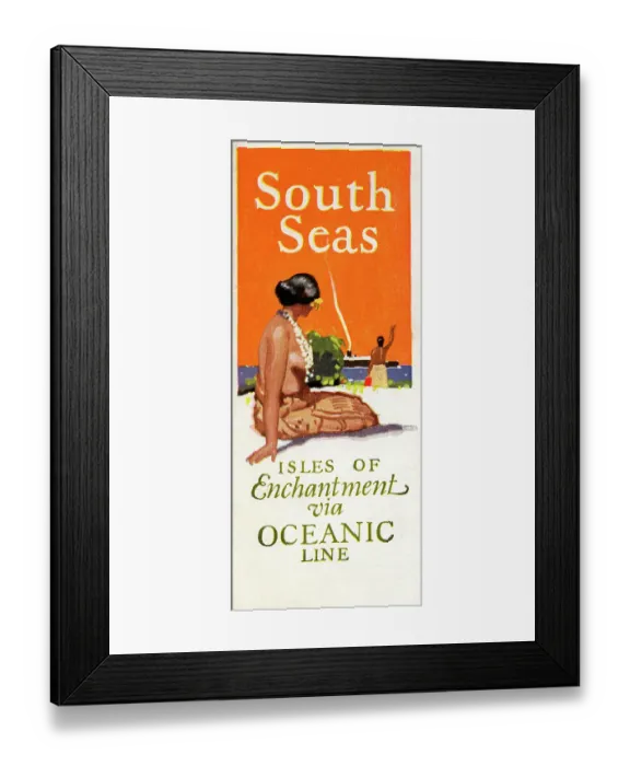 Framed Print : South Seas, Isles of Enchantment via Oceanic Line Framed Print : South Seas, Isles of Enchantment via Oceanic Line