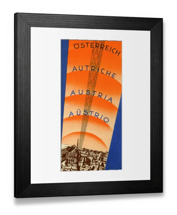 Framed Print : Austria. AUSTRIA - 1934: A tourism brochure for Austria reads Osterreich Framed Print : Austria. AUSTRIA - 1934: A tourism brochure for Austria reads Osterreich