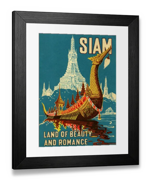 Framed Print : Siam, Land of Beauty and Romance Framed Print : Siam, Land of Beauty and Romance
