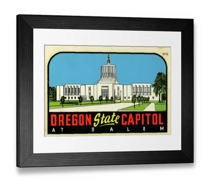 Framed Print : Oregon State Capitol