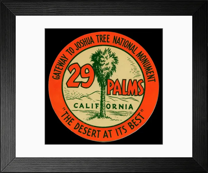 Framed Print : 29 Palms. Framed Print : 29 Palms.