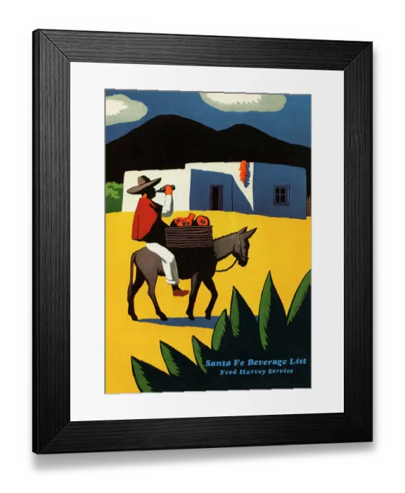 Framed Print : Santa Fe Dining Car, Fred Harvey Framed Print : Santa Fe Dining Car, Fred Harvey