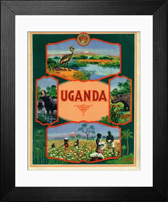 Framed Print : Uganda. UGANDA - 1931: A tourism brochure for Uganda from 1931 in Uganda Framed Print : Uganda. UGANDA - 1931: A tourism brochure for Uganda from 1931 in Uganda