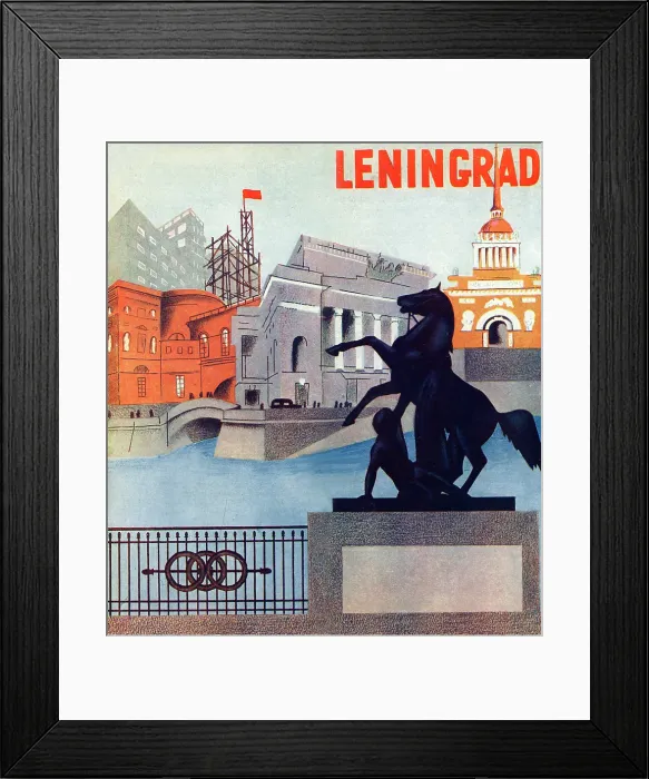 Framed Print : Leningrad. RUSSIA - 1930: A tourism poster for Leningrad from 1930 in Russia Framed Print : Leningrad. RUSSIA - 1930: A tourism poster for Leningrad from 1930 in Russia