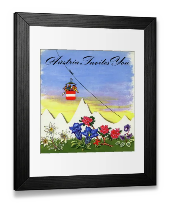 Framed Print : Austria Invites You Framed Print : Austria Invites You