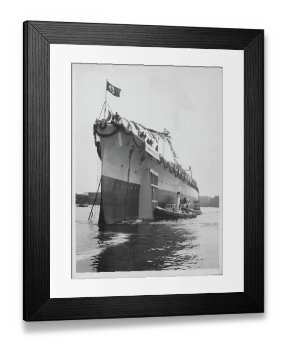 Framed Print : Launch Of The Scharnhorst Framed Print : Launch Of The Scharnhorst