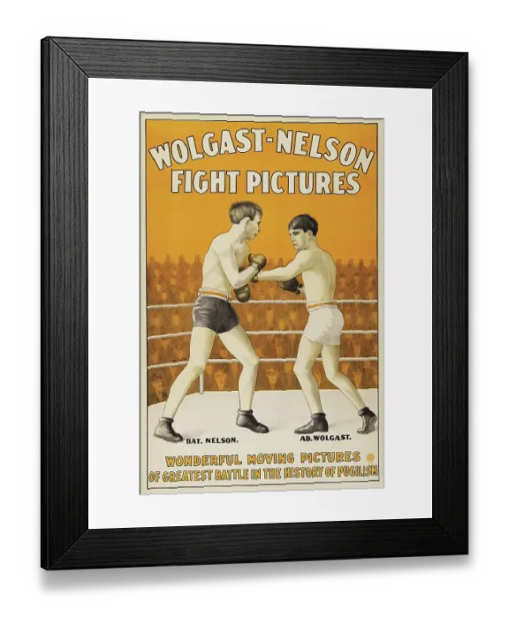 Framed Print : Poster For Battling Nelson Vs. Ad Wolgast Framed Print : Poster For Battling Nelson Vs. Ad Wolgast