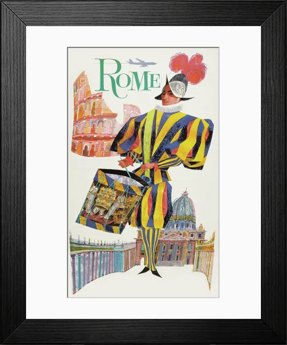 Framed Print : Travel Poster For Rome Framed Print : Travel Poster For Rome