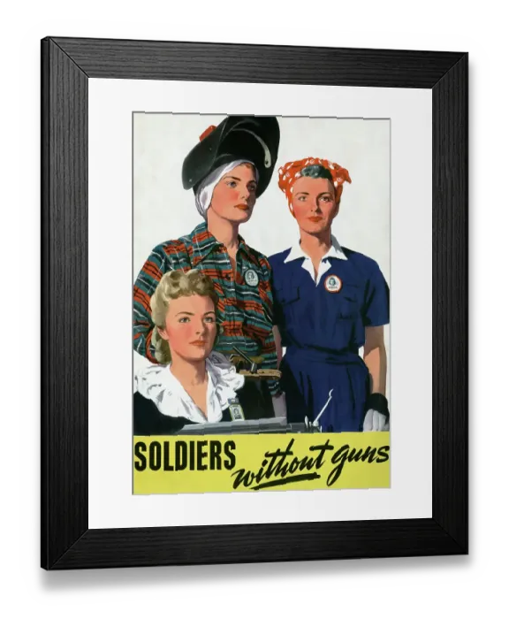 Framed Print : Poster Of Women WWII Workers Framed Print : Poster Of Women WWII Workers