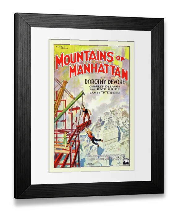 Framed Print : Poster For Mountains Of Manhattan Framed Print : Poster For Mountains Of Manhattan