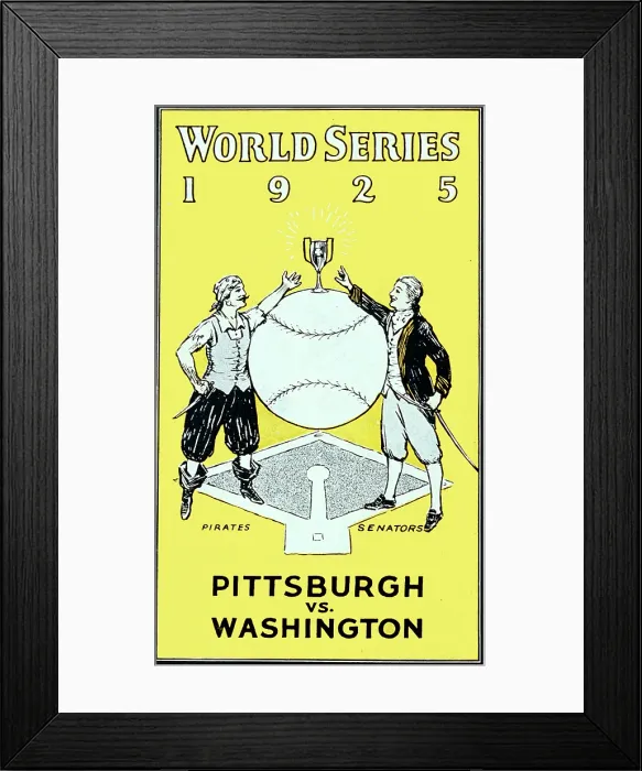 Framed Print : 1925 World Series Poster Framed Print : 1925 World Series Poster