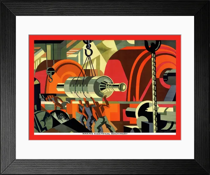 Framed Print : Making Electrical Machinery Framed Print : Making Electrical Machinery