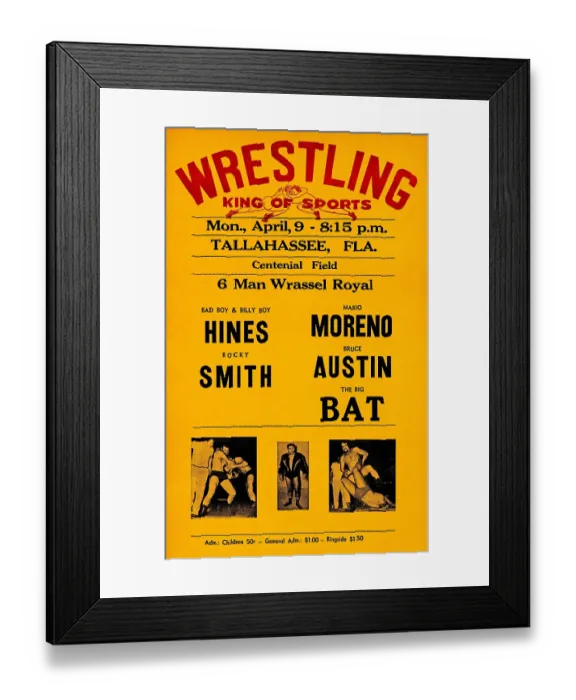 Framed Print : Wrestling; King of Sports Framed Print : Wrestling; King of Sports