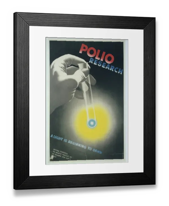 Framed Print : Polio Research Poster Framed Print : Polio Research Poster