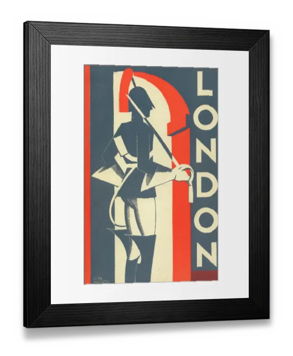 Framed Print : London. UNITED KINGDOM - 1936: A tourism brochure for London by John Farleigh Framed Print : London. UNITED KINGDOM - 1936: A tourism brochure for London by John Farleigh