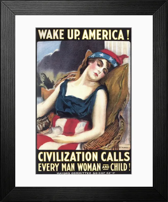 Framed Print : Wake Up, America! Poster Framed Print : Wake Up, America! Poster