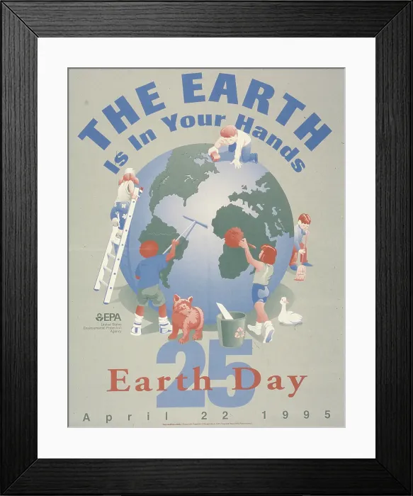 Framed Print : EPA Earth Day Poster Framed Print : EPA Earth Day Poster