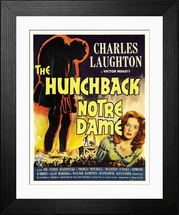 Framed Print : Hunchback of Notre Dame, Window Card Framed Print : Hunchback of Notre Dame, Window Card