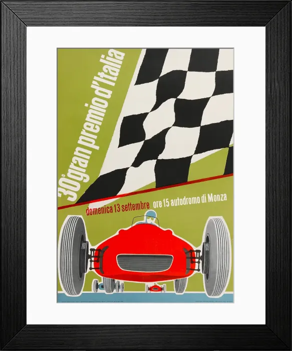 Framed Print : Poster For Grand Prix Italy Framed Print : Poster For Grand Prix Italy