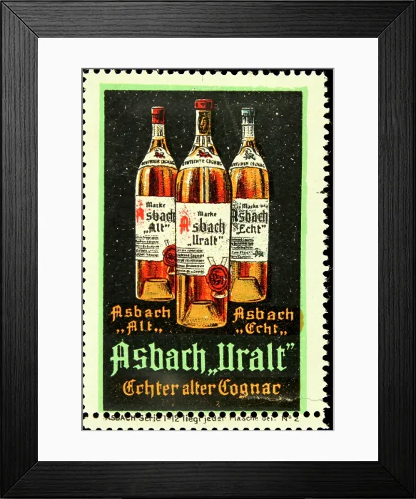 Framed Print : Poster stamp Asbach Uralt Framed Print : Poster stamp Asbach Uralt