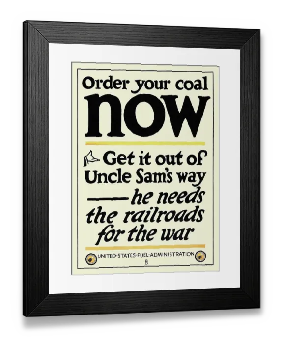 Framed Print : Order Your Coal Now Framed Print : Order Your Coal Now