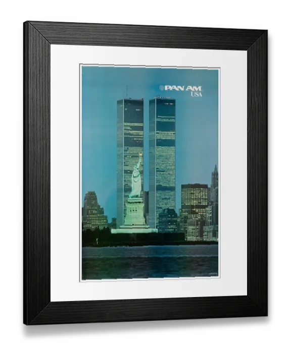 Framed Print : New York And USA Travel Poster Framed Print : New York And USA Travel Poster