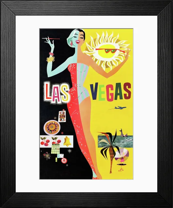 Framed Print : Travel Poster For Las Vegas Framed Print : Travel Poster For Las Vegas