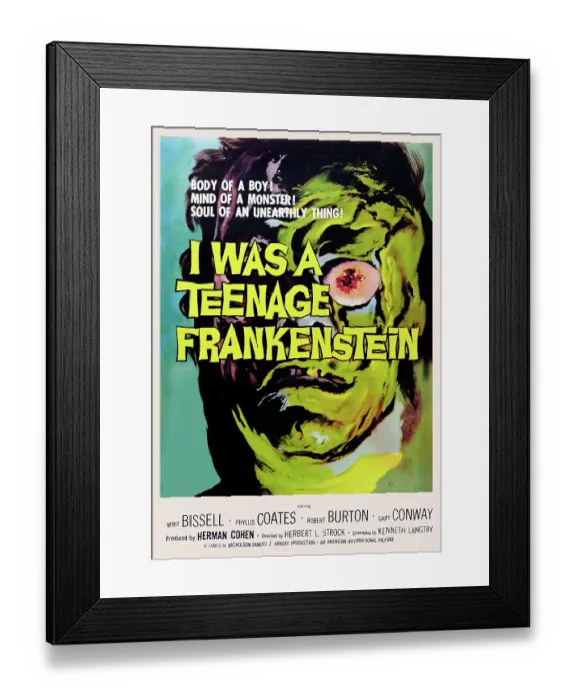 Framed Print : I Was a Teenage Frankenstein Framed Print : I Was a Teenage Frankenstein