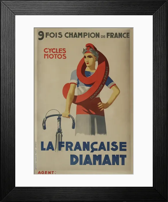 Framed Print : 9 Fois Champion De France