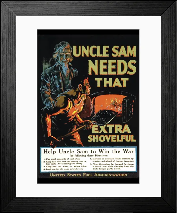 Framed Print : Uncle Sam Needs That Extra Shovelful Framed Print : Uncle Sam Needs That Extra Shovelful