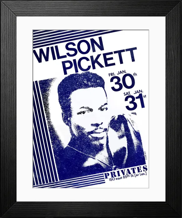 Framed Print : Poster For Wilson Pickett Live Framed Print : Poster For Wilson Pickett Live