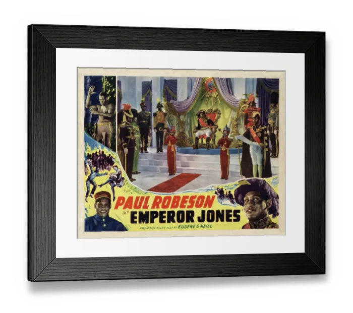 Framed Print : Lobby Card For Emperor Jones Framed Print : Lobby Card For Emperor Jones