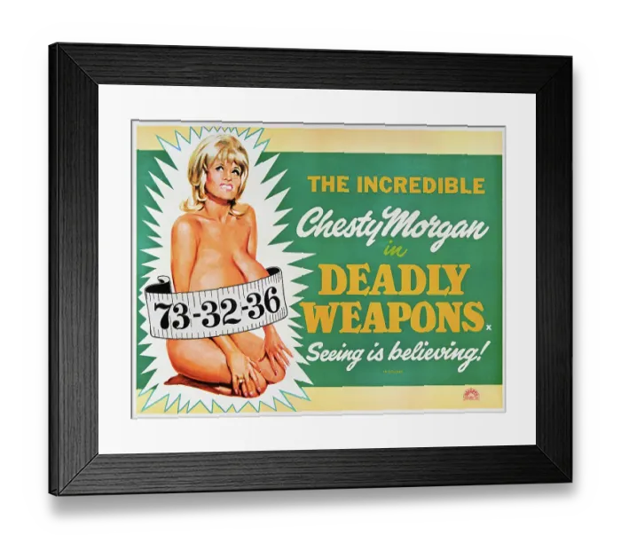 Framed Print : Poster For Deadly Weapons Framed Print : Poster For Deadly Weapons