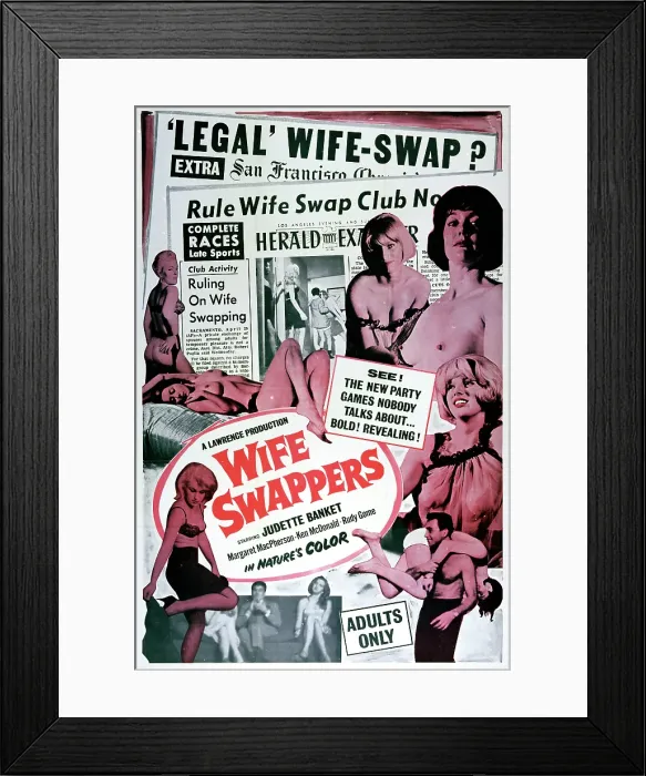 Framed Print : One Sheet For Wife Swappers Framed Print : One Sheet For Wife Swappers