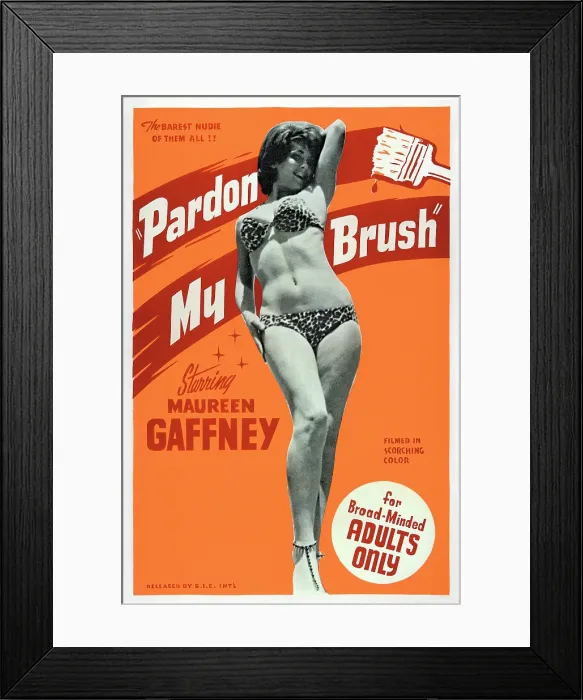Framed Print : One Sheet For Pardon My Brush Framed Print : One Sheet For Pardon My Brush